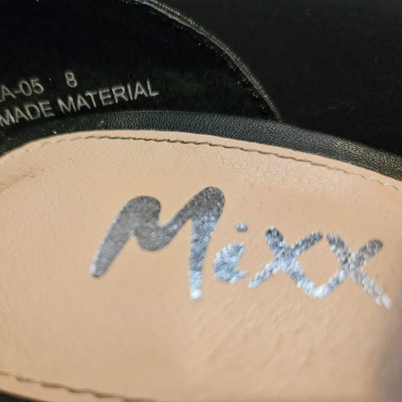 MIXX Black High Heel Pointy Toe Sandal - Picture 3 of 5